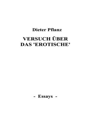 cover image of Versuch über das "Erotische"